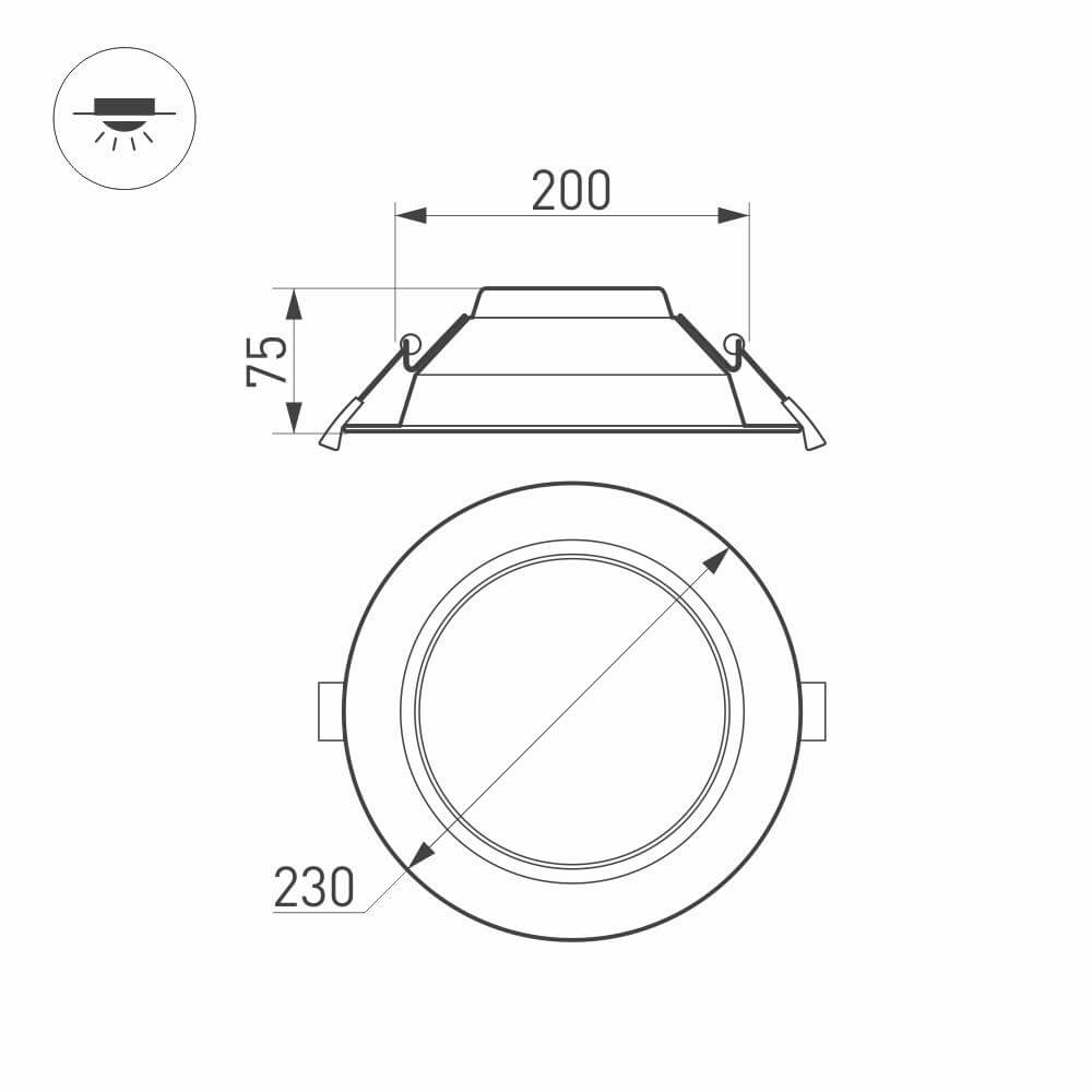 Встраиваемый светильник Arlight IM-Cyclone-R230-30W Warm3000 022524(2) в Санкт-Петербурге