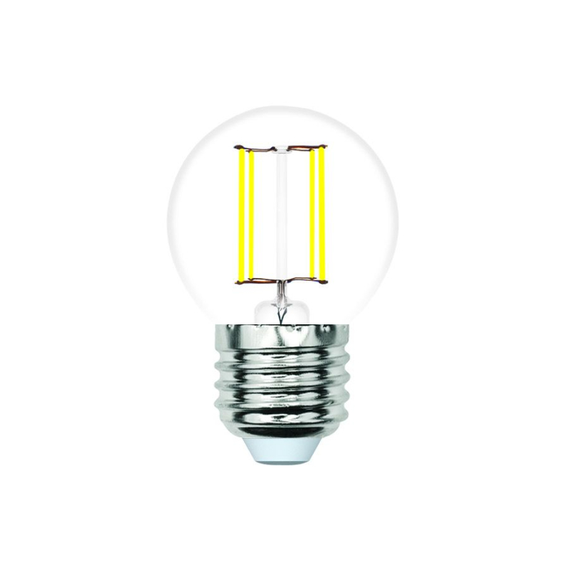 Лампа светодиодная филаментная Volpe E27 4W 3000K прозрачная LED-G45-4W/3000K/E27/CL/SLF в Санкт-Петербурге