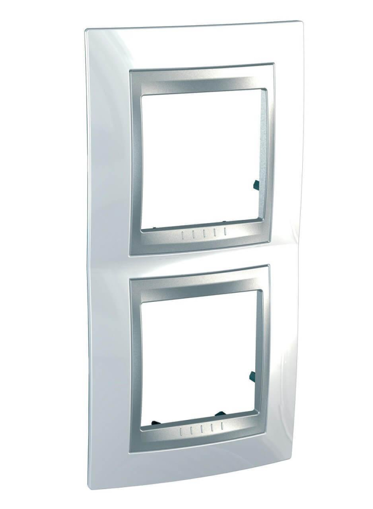 Рамка 2-постовая вертикальная Schneider Electric Unica Top MGU66.004V.092 в Санкт-Петербурге