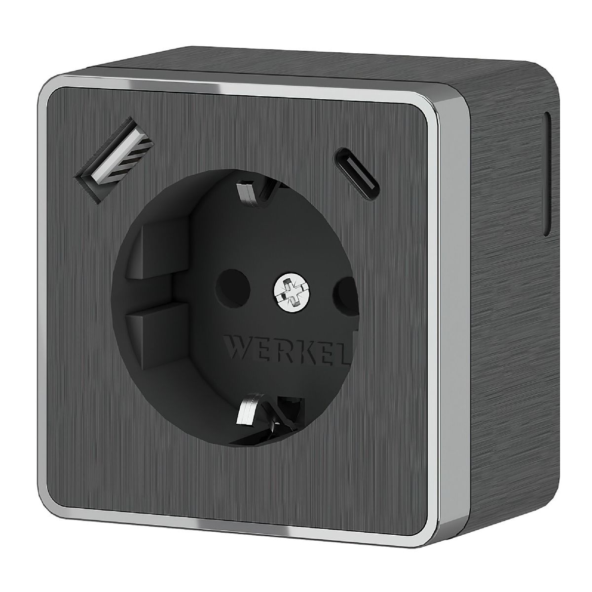 Розетка с заземлением, шторками и USB тип A+C Werkel Gallant W5071704 4690389179617 a057704 в Санкт-Петербурге