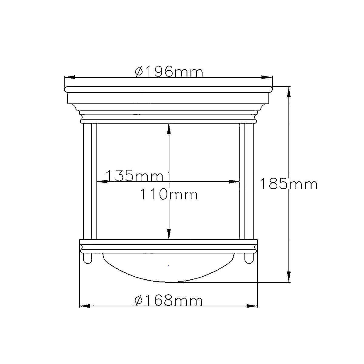 Потолочный светильник Hinkley Hadrian QN-HADRIAN-MINI-F-BR-CLEAR в Санкт-Петербурге