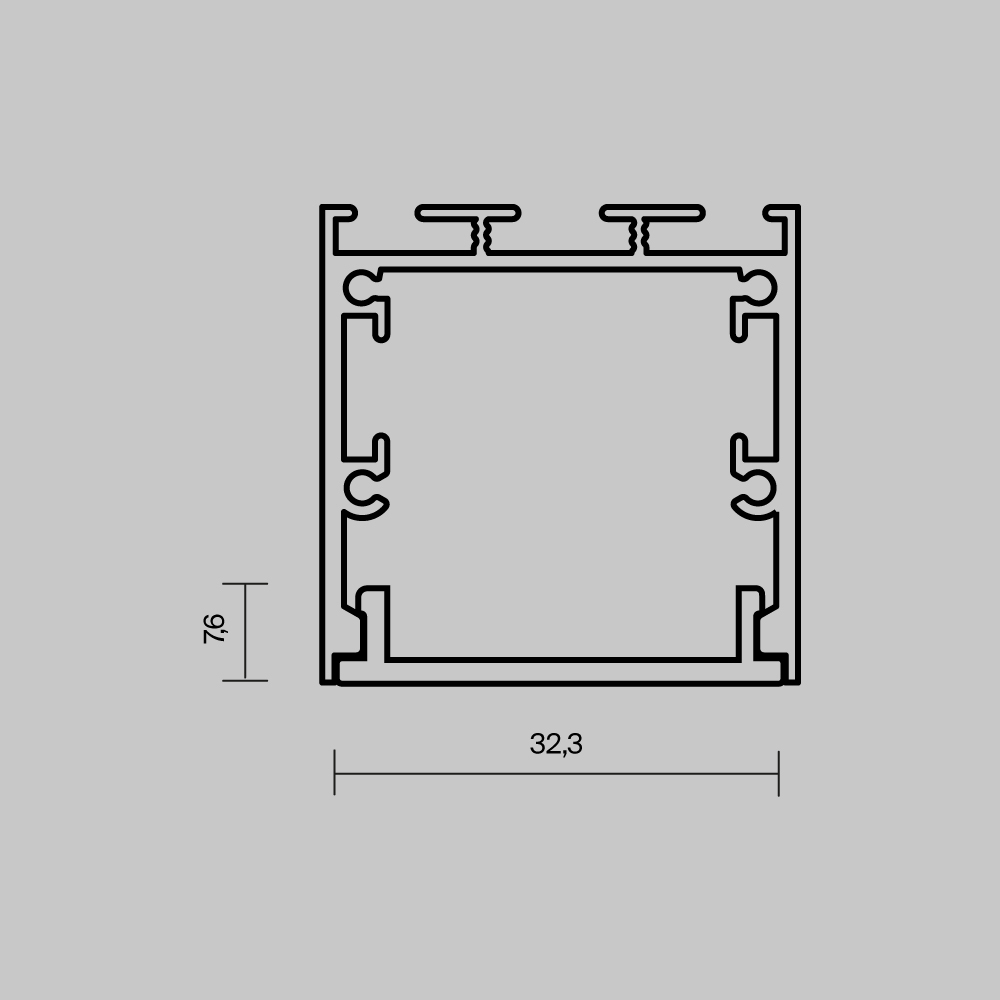 Рассеиватель для профиля 35×35 Maytoni Led Strip ALM-35-B-DF-3M 642041 в Санкт-Петербурге