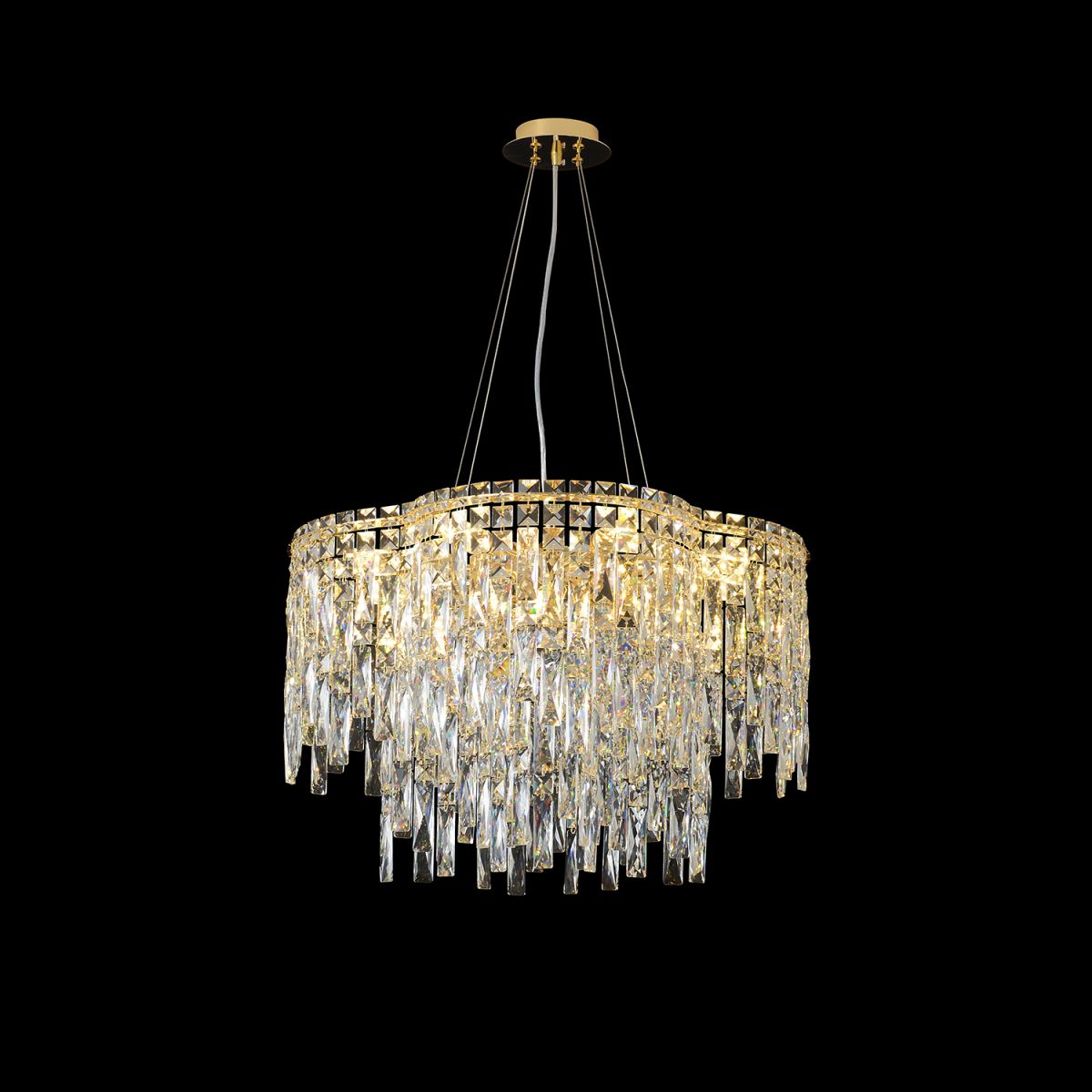 Подвесная люстра Crystal Lux ABRIL SP12 GOLD в Санкт-Петербурге