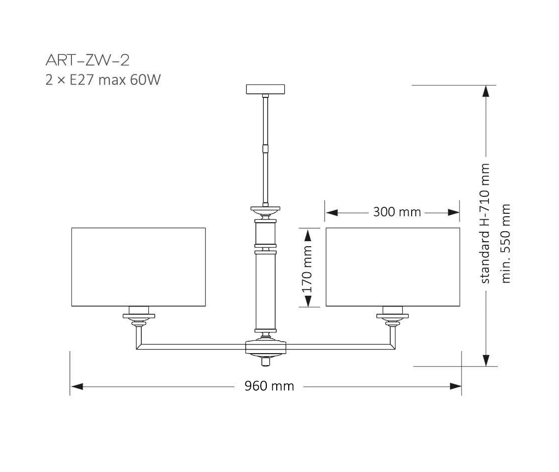 Подвесная люстра Kutek Mood Artu ART-ZW-2 (N) в #REGION_NAME_DECLINE_PP#