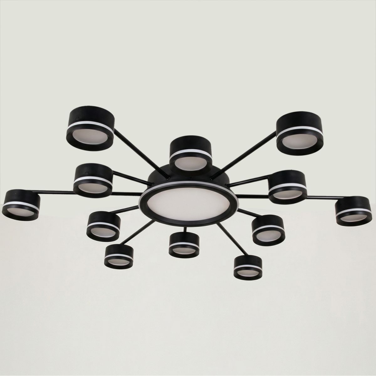 Потолочная люстра Reluce 20590-0.3-6+6+1 Black в Санкт-Петербурге