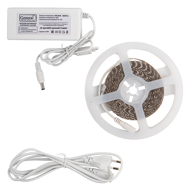 Светодиодная лента (комплект) General GLS-2835-120-9.6-12-IP20-PRO-3-5-KIT 501022 в Санкт-Петербурге