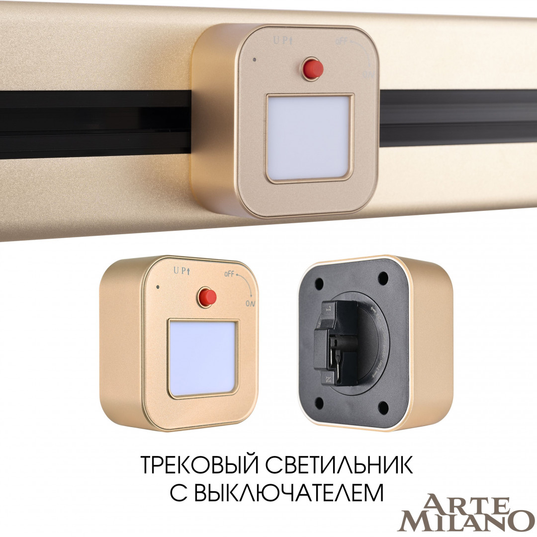 Трековый светильник Arte Milano Am-track-sockets 380022TL/Light Gold в Санкт-Петербурге