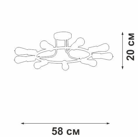 Потолочная люстра Vitaluce V3797-1/9PL в Санкт-Петербурге