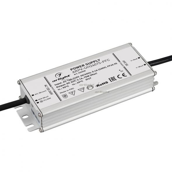 Блок питания Arlight ARPV-UH24075-PFC (24V, 3.1A, 75W) 025028 в Санкт-Петербурге