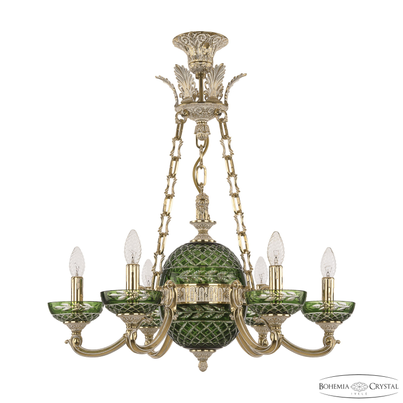 Подвесная люстра Bohemia Ivele Crystal Verona 72009P/6/175 GW P Clear-Green/H-1J Y8 FL2S в Санкт-Петербурге
