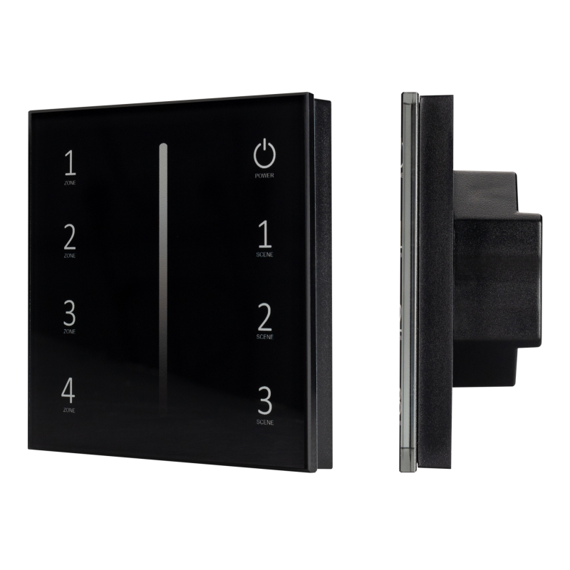 Панель Arlight Sens Smart-P17-Dim Black (230V, 4 зоны, 2.4G) 028129 в Санкт-Петербурге