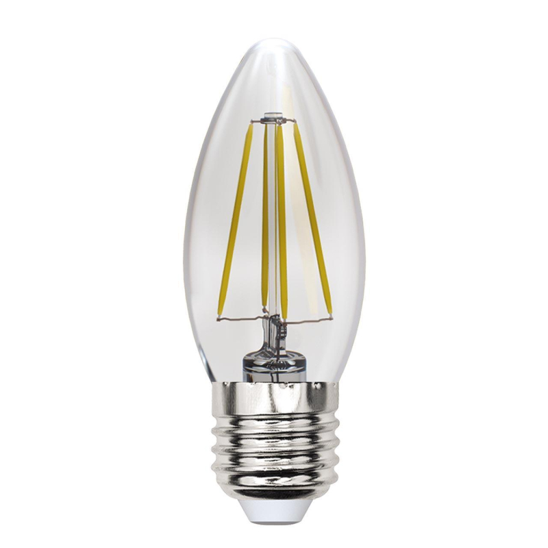 Лампа светодиодная филаментная (UL-00005901) Uniel E27 13W 3000K прозрачная LED-C35-13W/3000K/E27/CL PLS02WH в Санкт-Петербурге