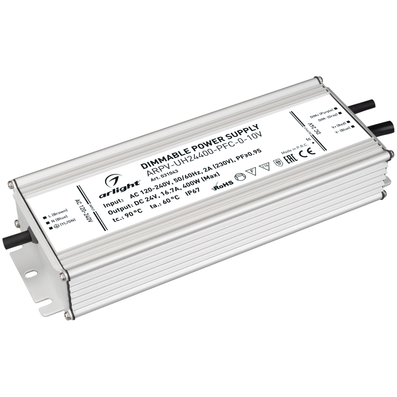 Блок питания Arlight ARPV-UH24400-PFC-0-10V (24V, 16.7A, 400W) 031043 в Санкт-Петербурге
