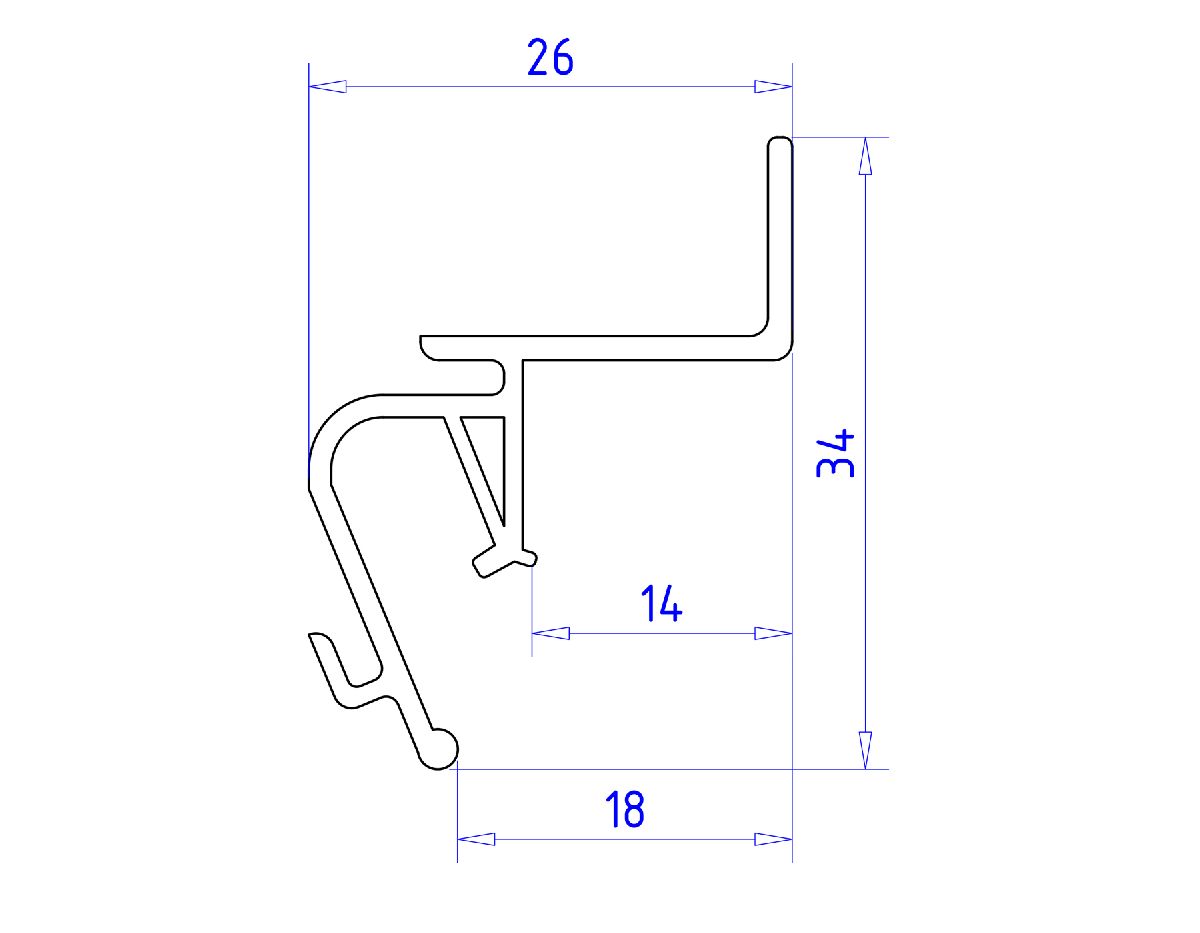 Алюминиевый профиль Ambrella Light Alum Profile GP4100BK в Санкт-Петербурге