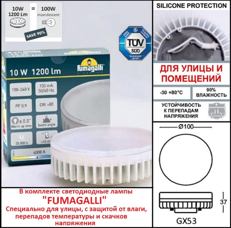 Садовый светильник Fumagalli D15.553.000.LXD1L в Санкт-Петербурге