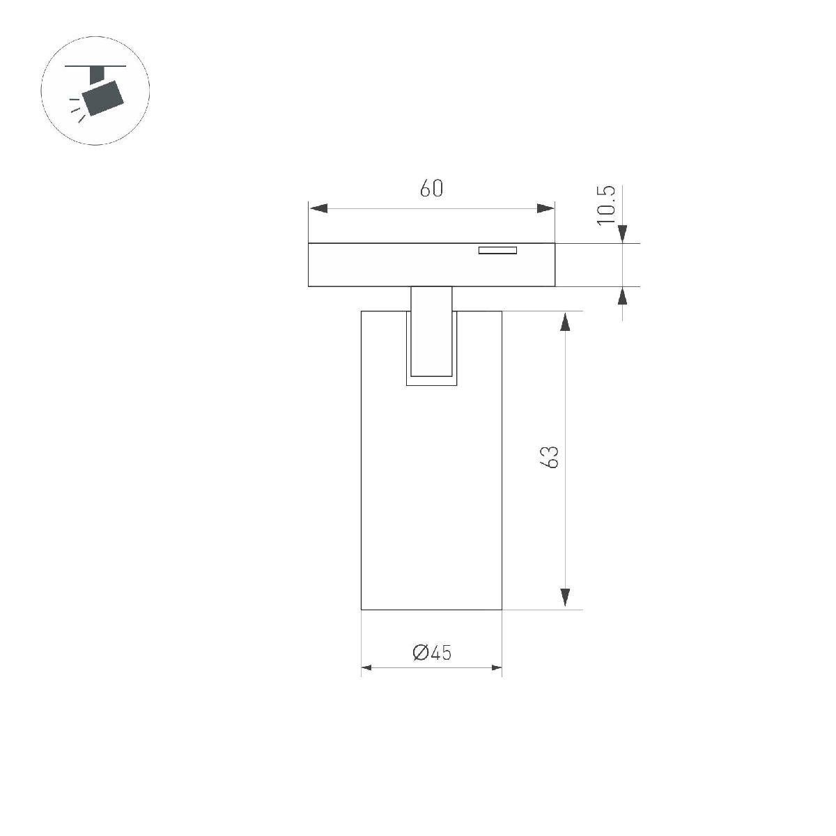 Трековый магнитный светильник Arlight MAG-MICROCOSM-SPOT-R45-9W Day4000 (BK, 36 deg, 24V) 043255 в Санкт-Петербурге