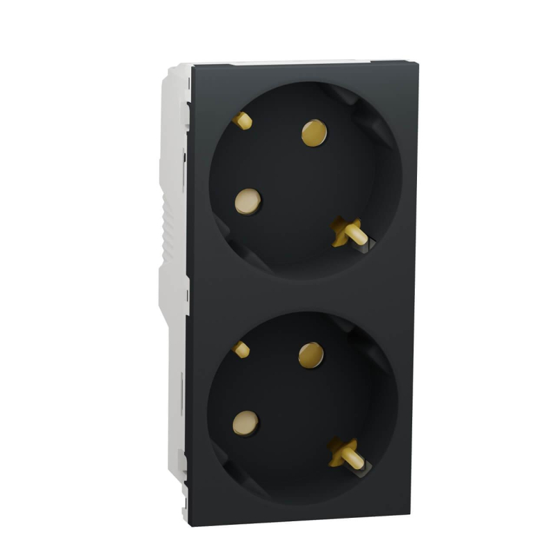 Розетка двойная Schneider Electric Unica New Modular с/з со шторками NU306754A в Санкт-Петербурге