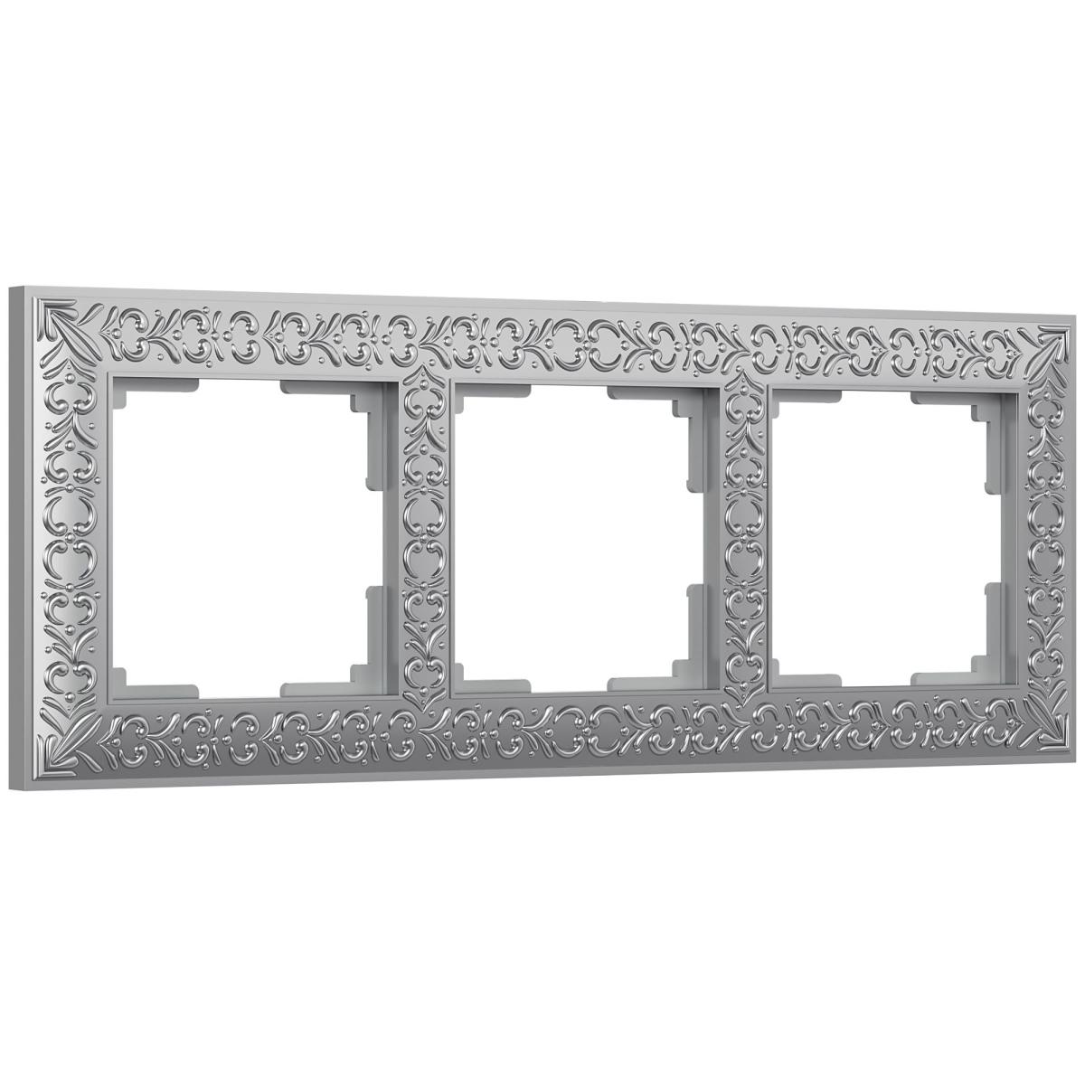 Рамка Werkel Antik на 3 поста матовый хром WL07-Frame-03 4690389145681 в Санкт-Петербурге