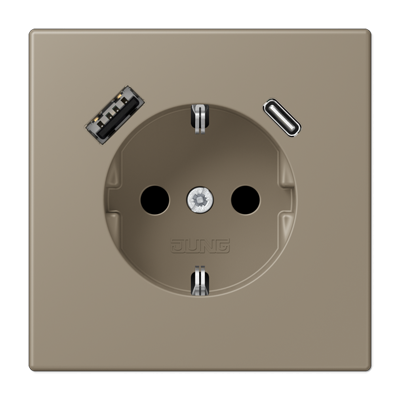Розетка 2K+З USB Typ AC Jung LC1520-15CA242 в Санкт-Петербурге