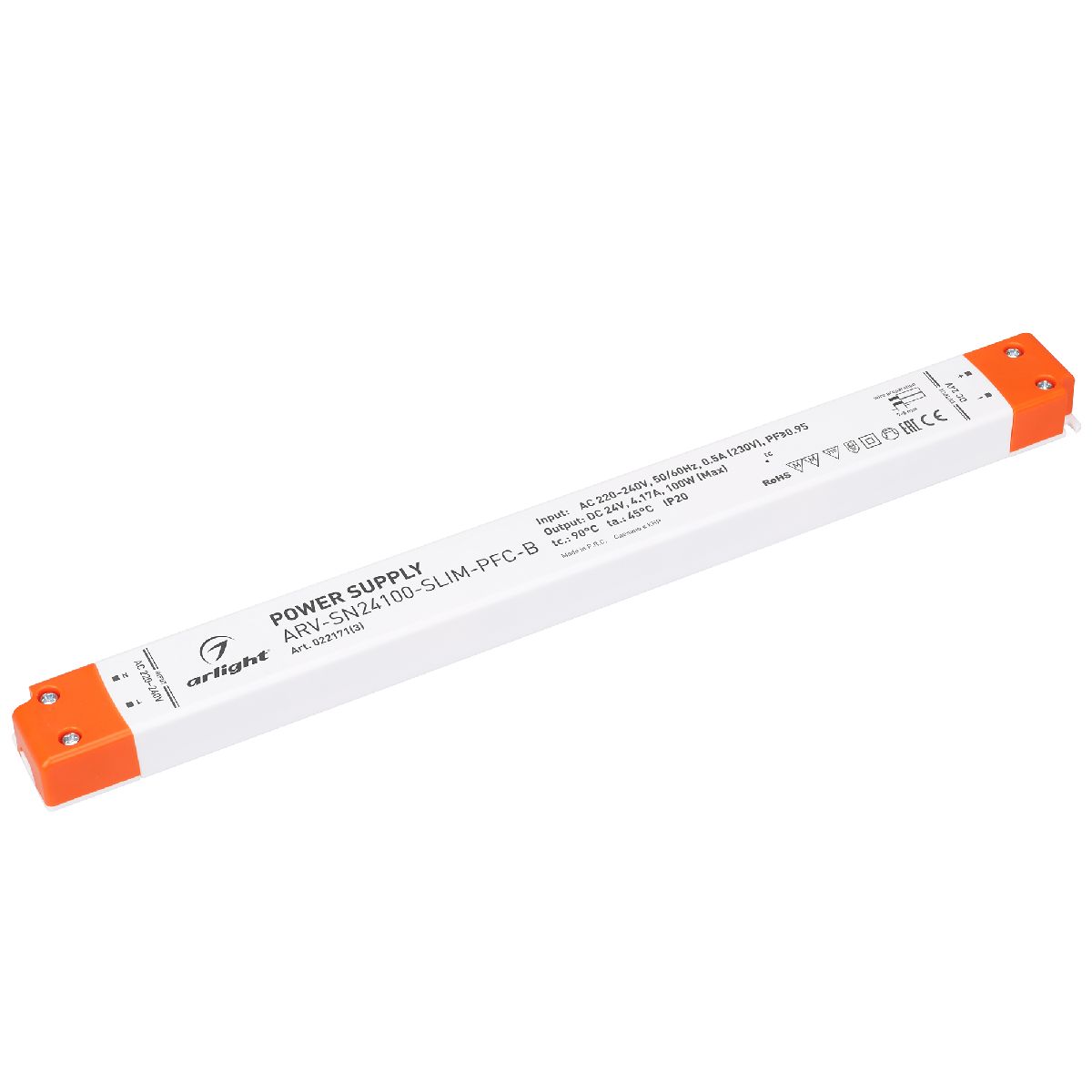 Блок питания Arlight ARV-SN24100-SLIM-PFC-B (24V, 4.17A, 100W) 022171(3) в Санкт-Петербурге