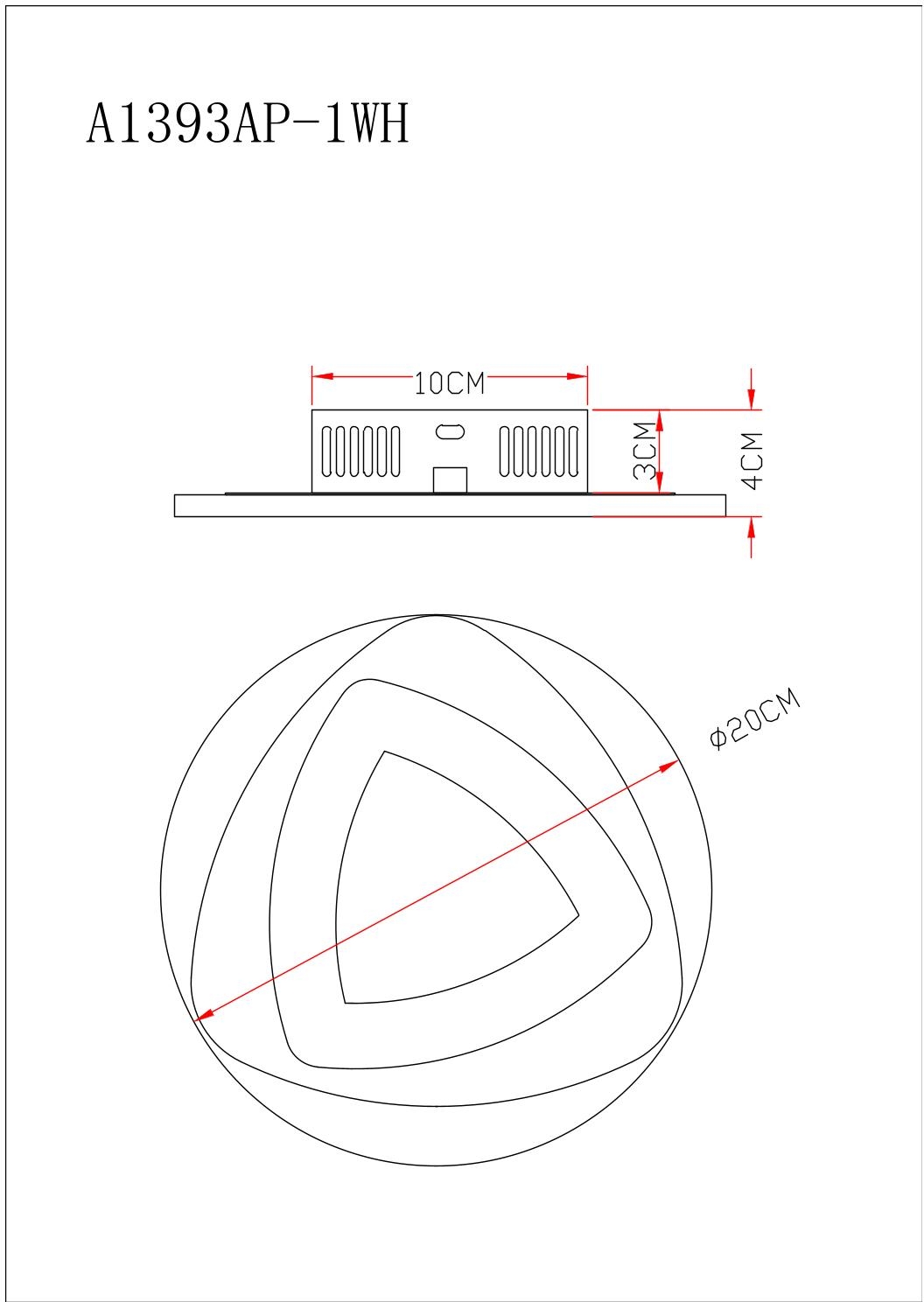 Потолочный светильник ARTE Lamp A1393AP-1WH в Санкт-Петербурге