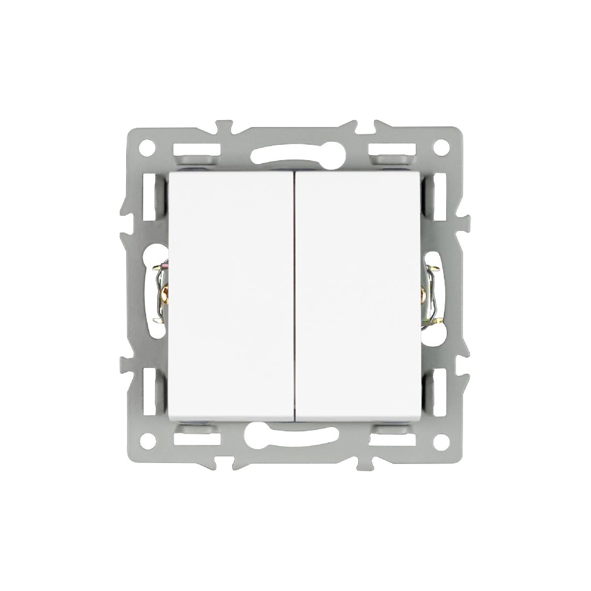 Механизм выключателя двухклавишный непроходной Arlight SWT-MK02-PL-WH (250V, 16A) 043724 в Санкт-Петербурге