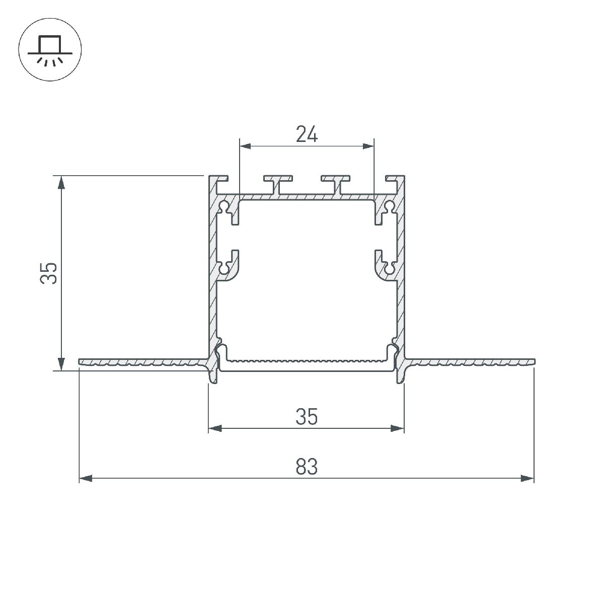 Профиль Arlight SL-LINIA32-FANTOM-3000 ANOD 036225 в Санкт-Петербурге