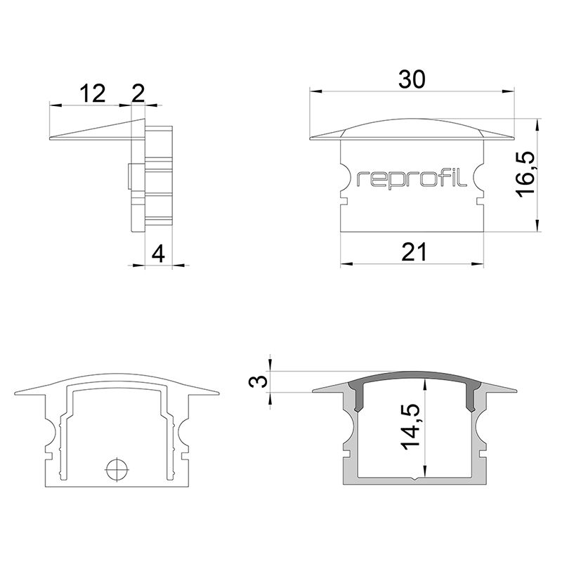 Торцевая заглушка (2 шт.) Deko-Light F-ET-02-15 978650 в Санкт-Петербурге