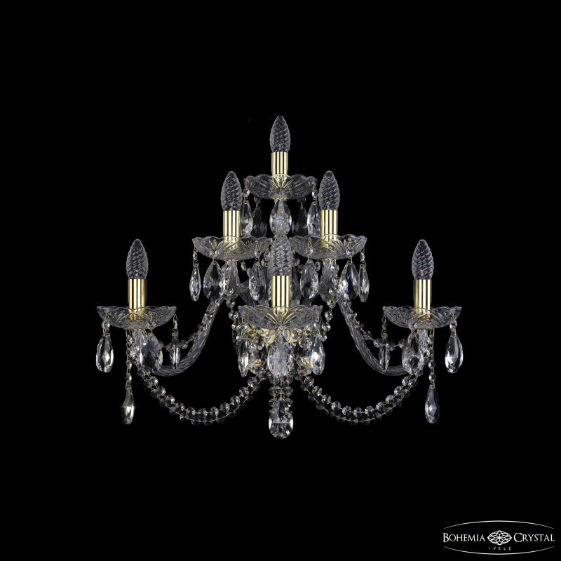 Бра Bohemia Ivele Crystal 1402B/3+2+1/240/XL G в Санкт-Петербурге