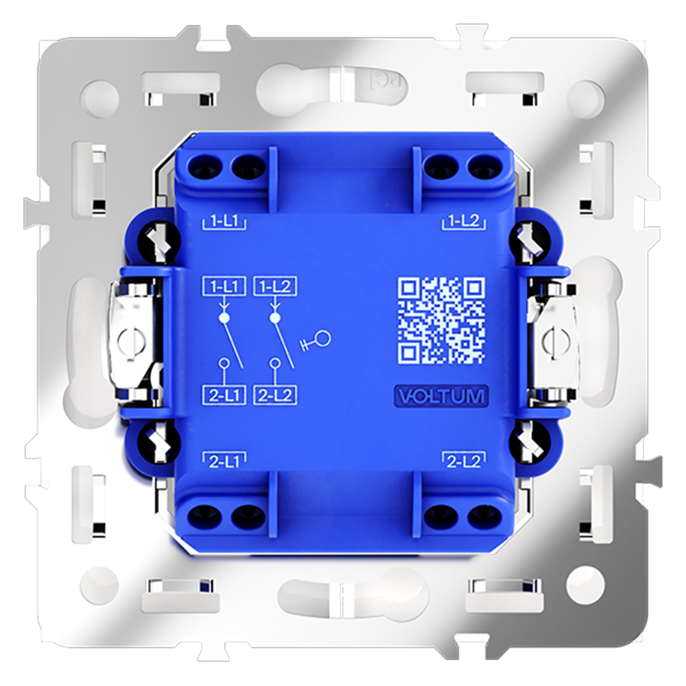 Выключатель двухклавишный Voltum S70 VLS020101 в Санкт-Петербурге