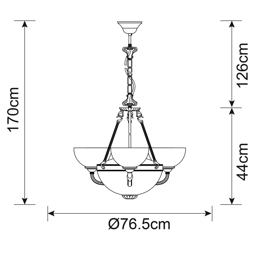 Подвесная люстра Arte Lamp Windsor White A3777LM-3-2AB в #REGION_NAME_DECLINE_PP#