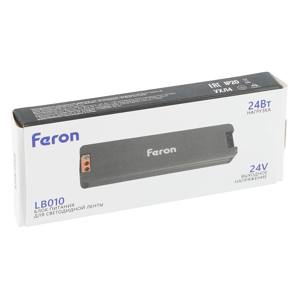Трансформатор для светодиодной ленты Feron LB010 24W 24V IP20 53143 в Санкт-Петербурге