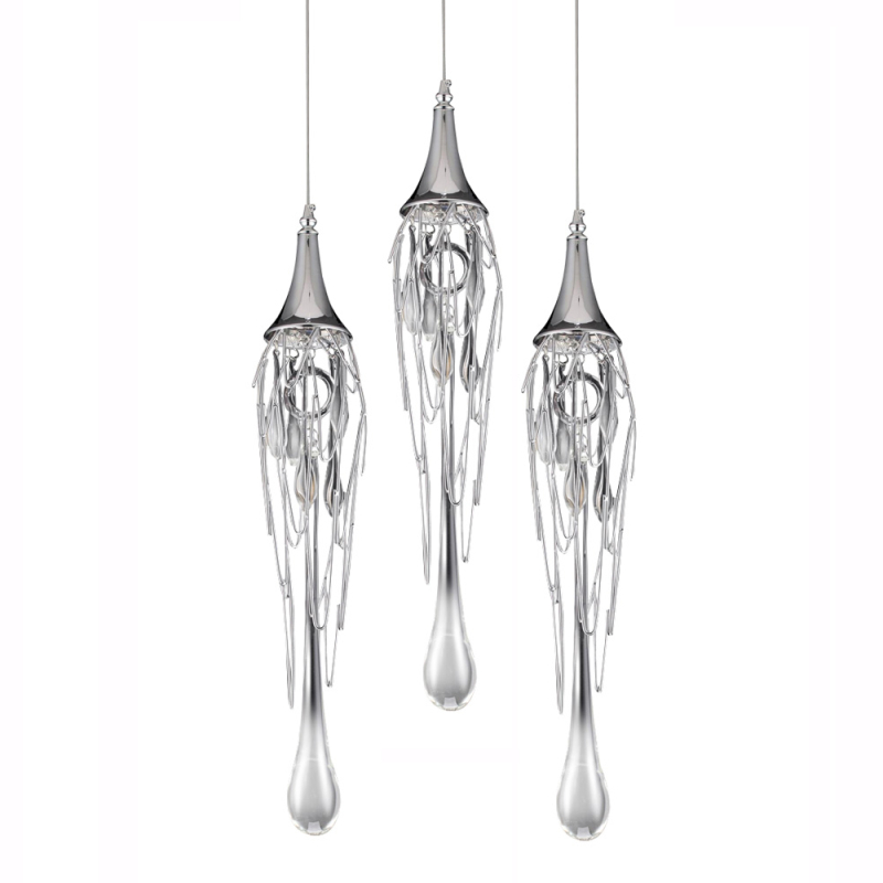 Подвесной светильник Delight Collection Goddess Tears P68009L-3/R chrome в #REGION_NAME_DECLINE_PP#