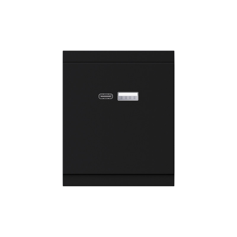 Розетка SETE USB-A+Type-C 3А с функцией быстрой зарядки антрацит IP20/IP44 KRANZ KR-79-0729-4 в Санкт-Петербурге
