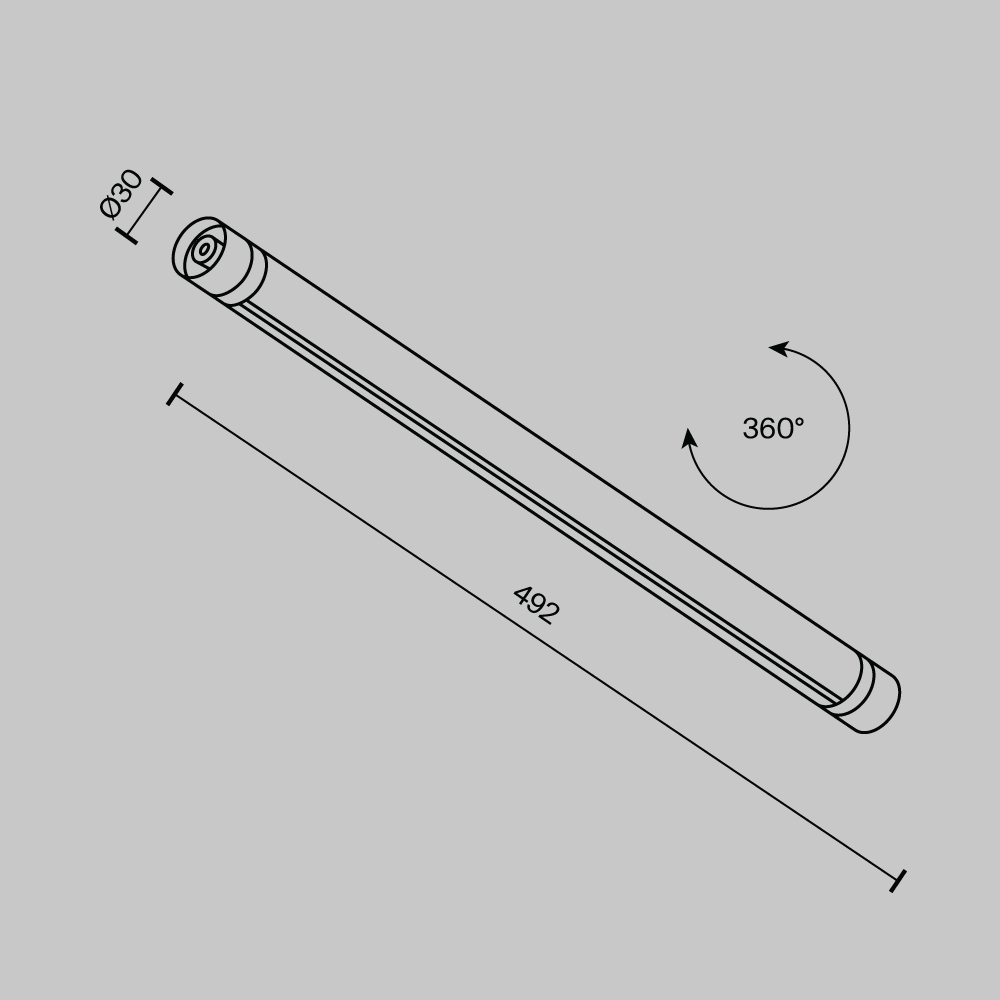 Шинопровод накладной/подвесной Maytoni Shelf CA012-TRX-500-B в Санкт-Петербурге