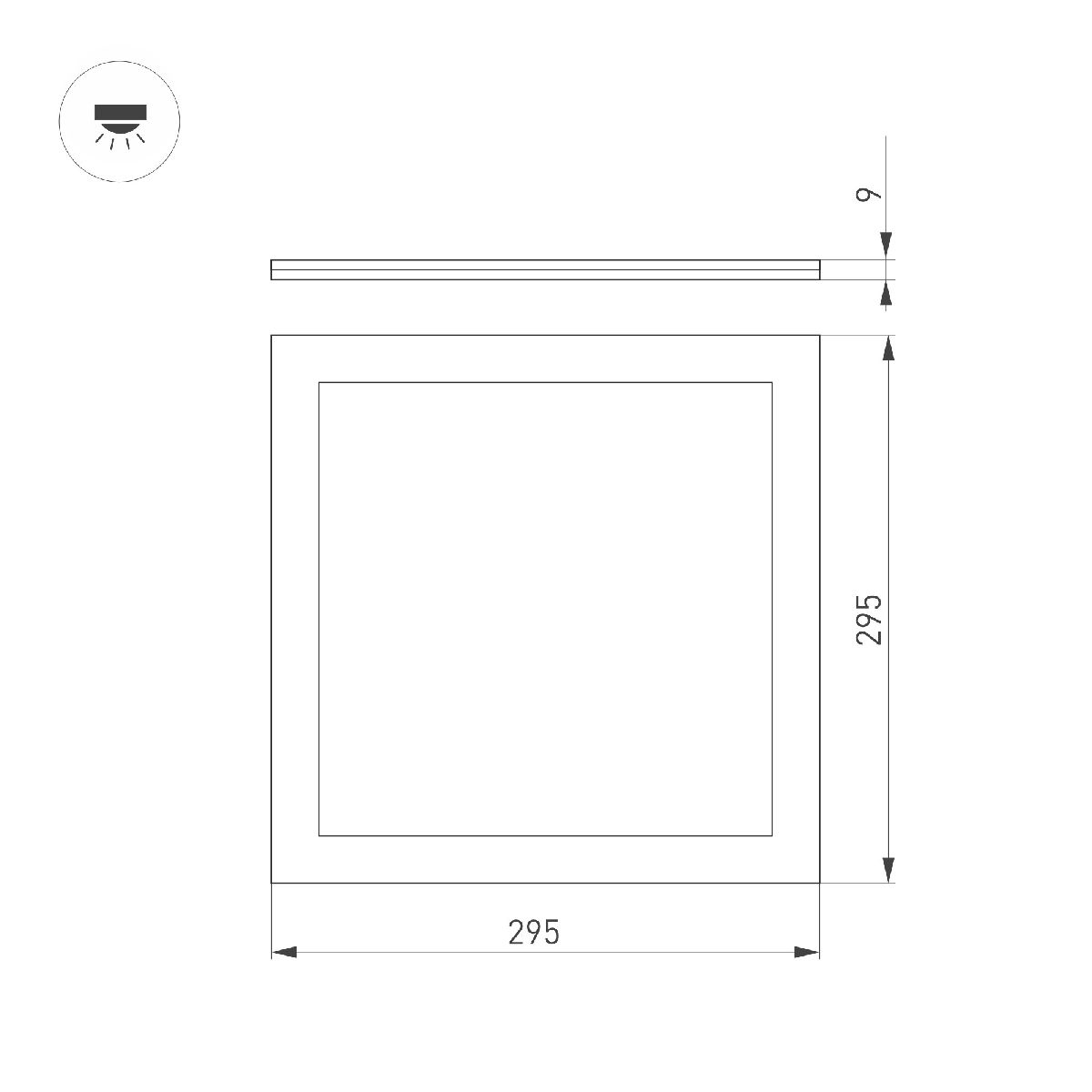 Светодиодная панель Arlight DL-INTENSO-S300x300-18W Warm3000 (WH, 120 deg, CRI90, 230V) 043551 в Санкт-Петербурге