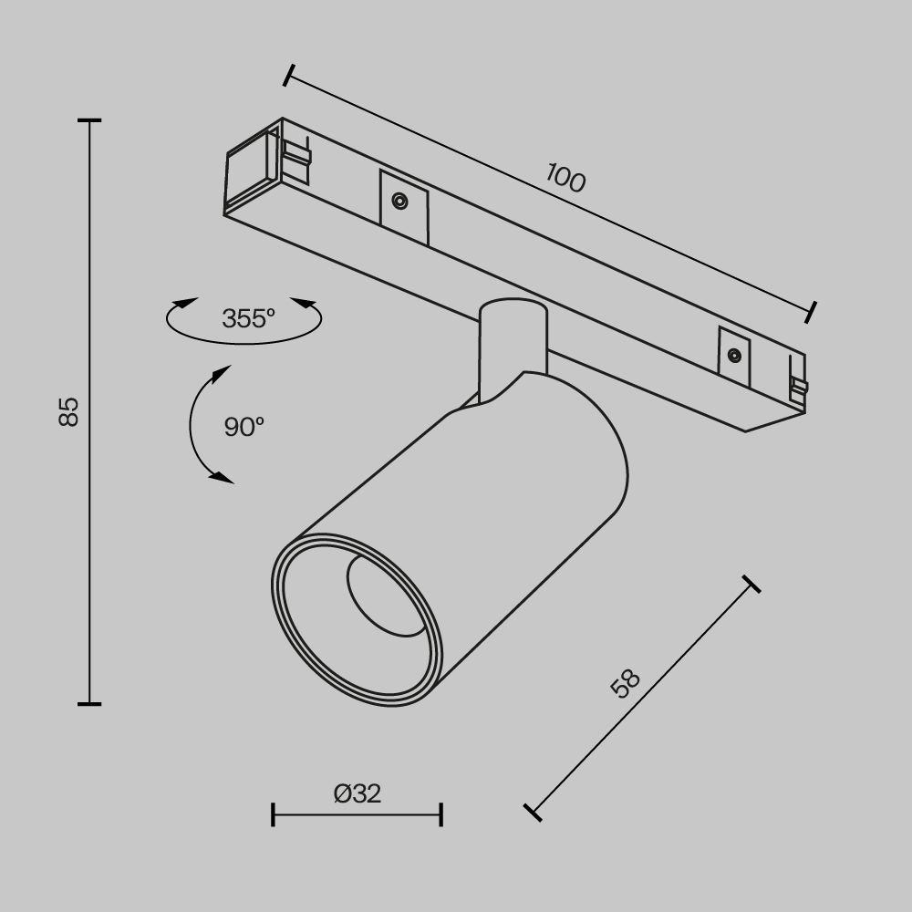 Трековый магнитный светильник Maytoni Focus Led TR176-1-5WTW-M-B в Санкт-Петербурге