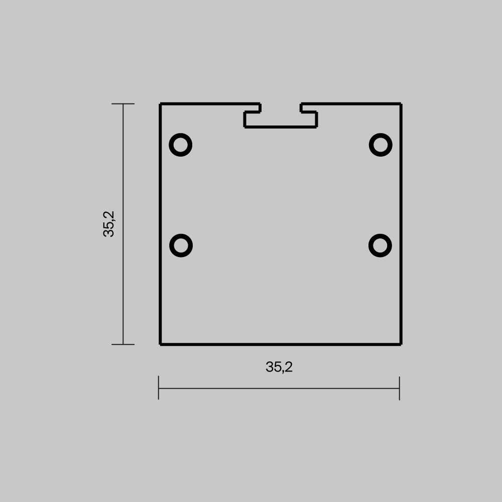 Комплект заглушек для профиля 72×36 2шт Maytoni Led Strip ALM-7236T-S-EC 642083 в Санкт-Петербурге