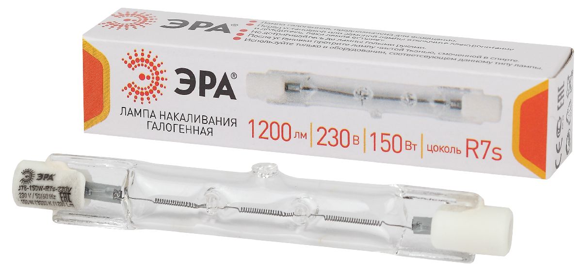 Лампа галогенная Эра R7S 150W 3000K J78-150W-R7s-230V Б0048492 в Санкт-Петербурге