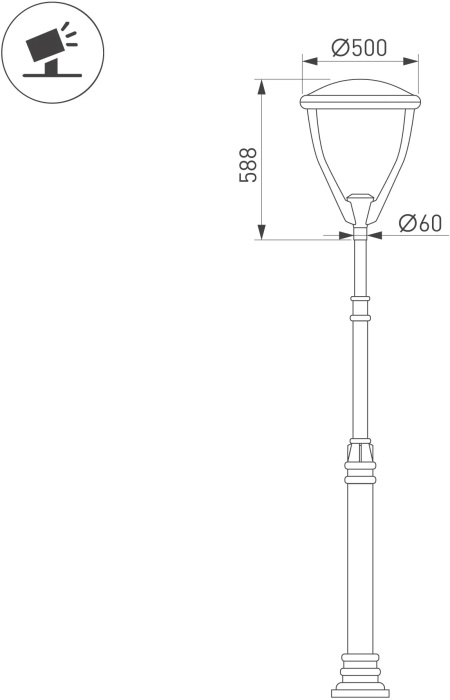 Уличный светильник Arlight OXOR-LEIS-500x588-50W Day4000 (BK, 120 deg, 230V) IP65 052466 в Санкт-Петербурге