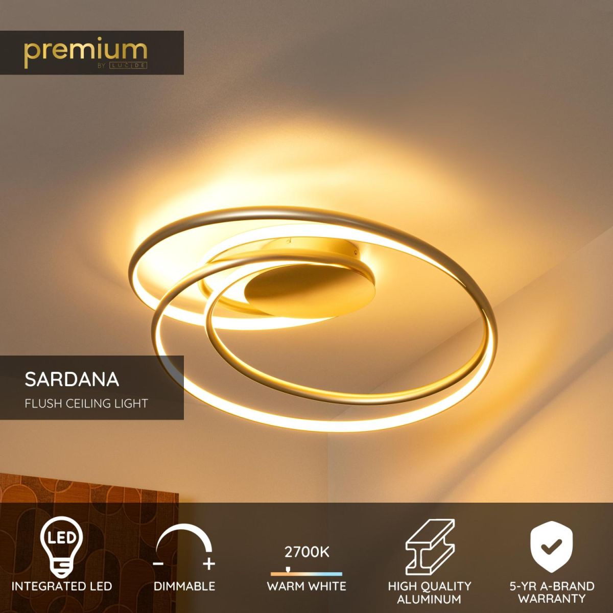 Потолочный светильник Lucide Sardana 52100/54/02 в Санкт-Петербурге