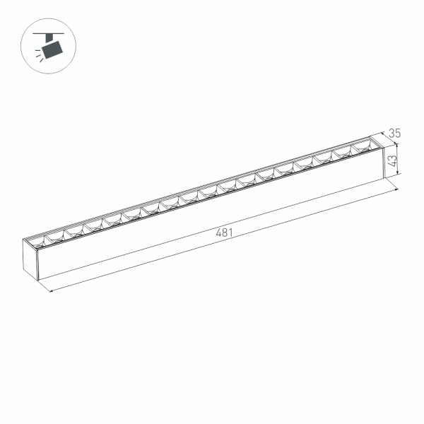 Трековый светодиодный светильник Arlight Mag-Laser-45-L480-27W Warm3000 032648 в Санкт-Петербурге