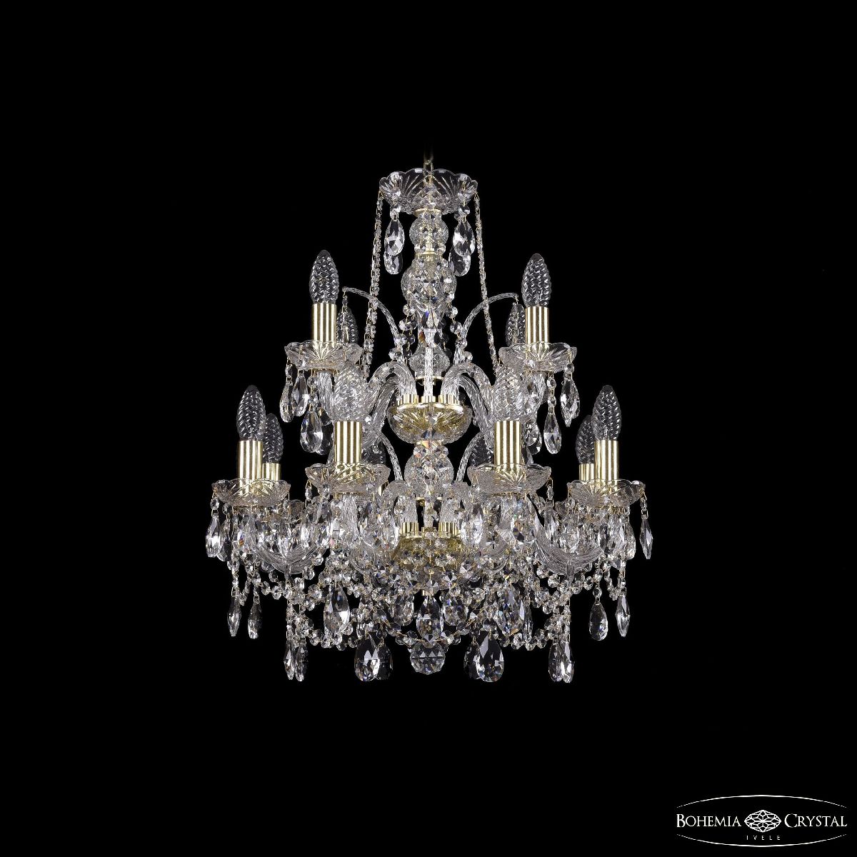 Подвесная люстра Bohemia Ivele Crystal 1411/8+4/160/2d G в Санкт-Петербурге