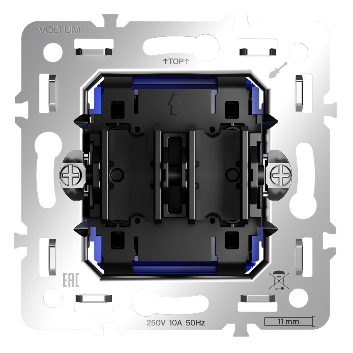 Механизм выключателя с самовозвратом двухклавишного 10А Voltum S70 VLS0206M в #REGION_NAME_DECLINE_PP#
