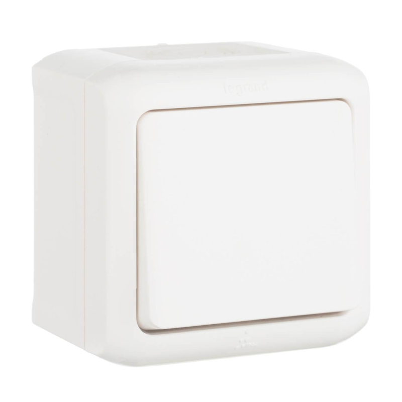 Переключатель одноклавишный на 2 направления Legrand Quteo 10A 250V IP44 белый 782304 в Санкт-Петербурге