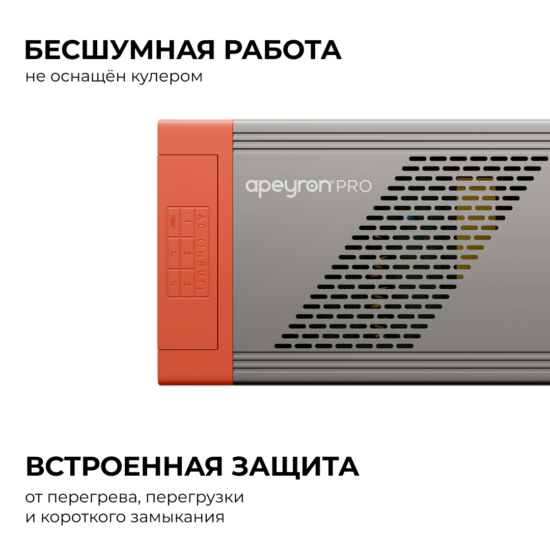Блок питания Apeyron PRO 24В, 600Вт, 170-265В, 25А, IP20 03-221 в #REGION_NAME_DECLINE_PP#