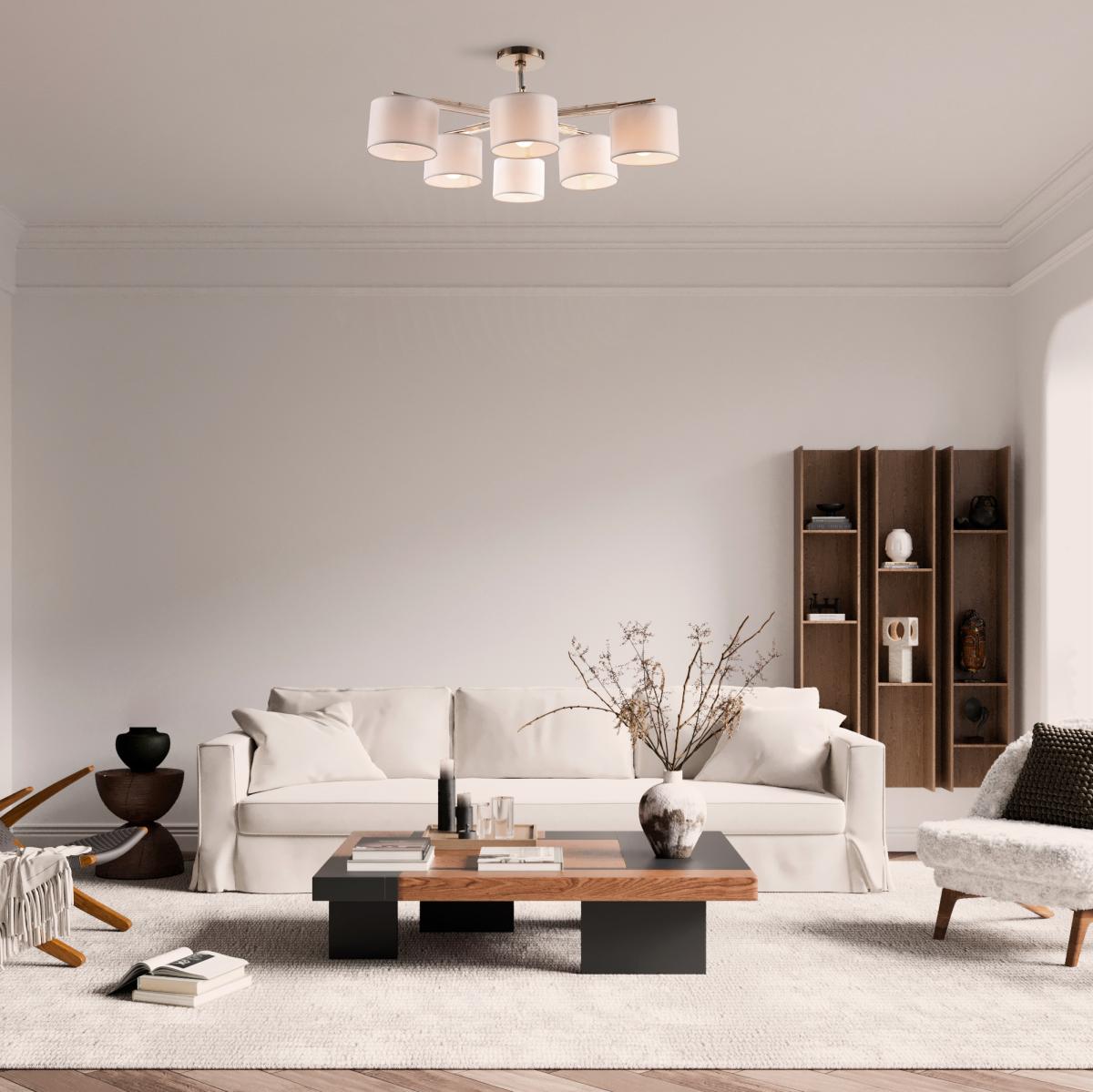 Люстра на штанге Freya Pipe FR5386CL-06G в #REGION_NAME_DECLINE_PP#