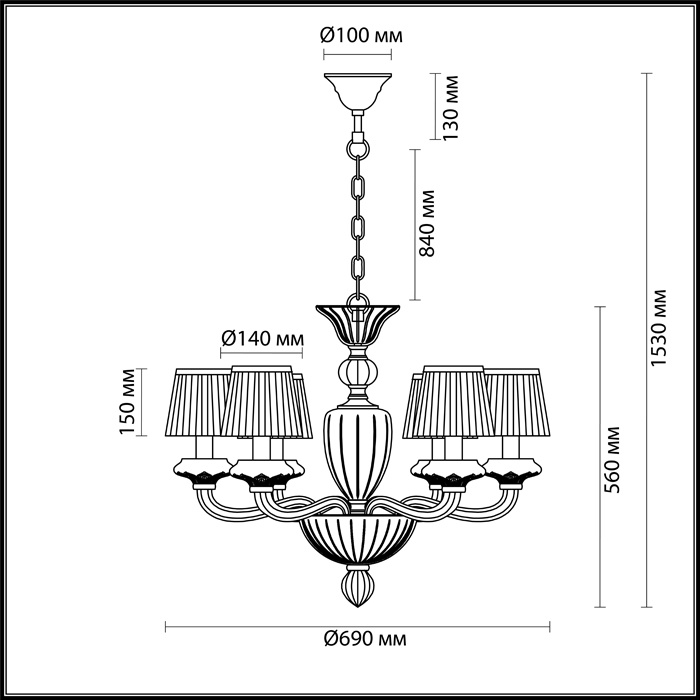 Подвесная люстра Odeon Light Sintia 4184/6 в Санкт-Петербурге