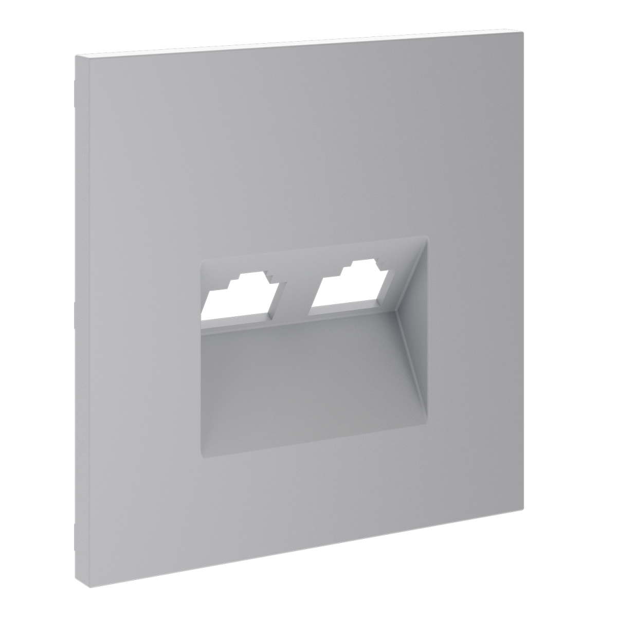 Накладка для розетки компьютерной двойной RJ45+RJ45 кат.6 Voltum S70 (серый) VLS001416 в Санкт-Петербурге
