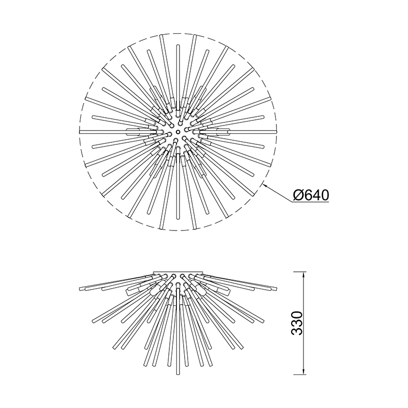 Потолочная люстра Zumaline URCHIN C0491-06B-F7DY в Санкт-Петербурге